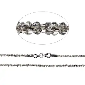 Collar brillante, plata rodinada, 2,3 x 90 cm | Marco Schreier