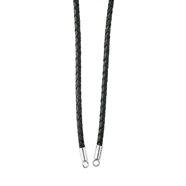 Lederband mit Endkappen, braun, 4mm x 42cm | GH Edelsteine, Heilsteine & Schmuck