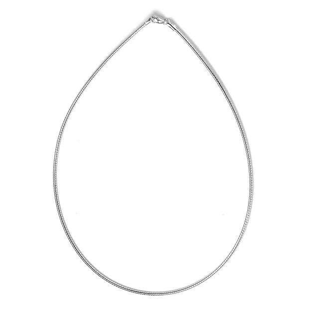Omega-Reif, Silber rhodiniert, 1,0mm x 45cm | Edelsteine, Heilsteine & Schmuck