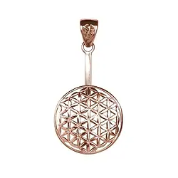 1219010541 Donut holder Flower of Life silver rose gold-plated, for 30mm donut | Marco Schreier