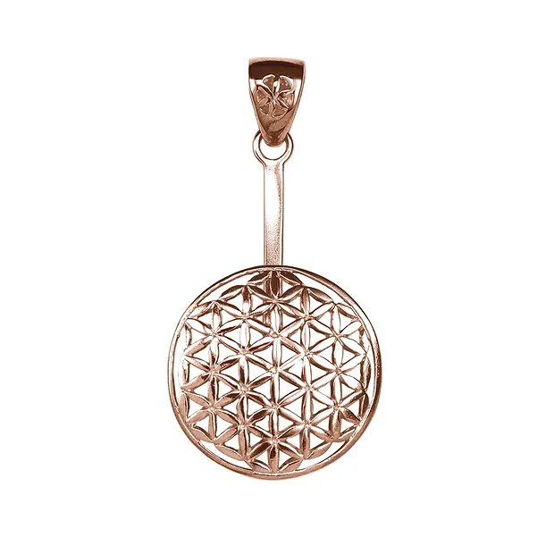 Donuthalter Blume des Lebens Silber rosevergoldet, für 30mm Donut | Marco Schreier