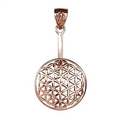 1219010551 Porta donuts Flor de la vida plateado chapado en oro rosa, para donuts de 40 mm | Marco Schreier