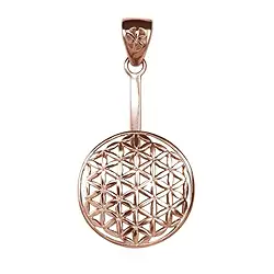 1219010551 Porta ciambella Fiore della vita in argento placcato oro rosa, per ciambella da 40 mm | Marco Schreier