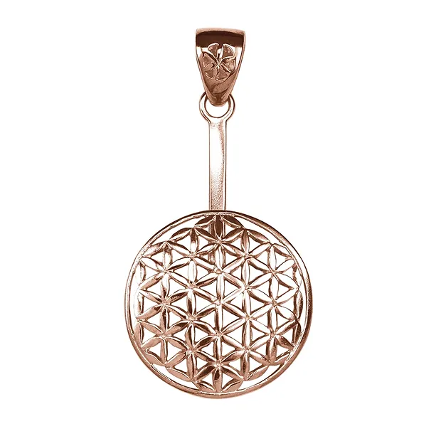 Donut holder Flower of Life silver rose gold-plated, for 40mm donut | Marco Schreier