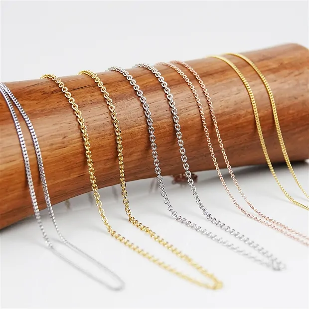 Anchor chain, rose gold-plated silver, 1.0mm x 42cm | Marco Schreier