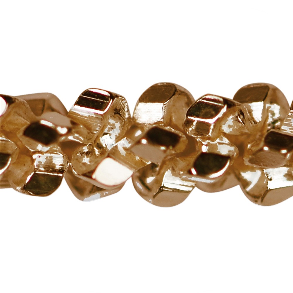 Sparkling necklace, rose gold-plated silver, 1.5 x 45 cm | Marco Schreier