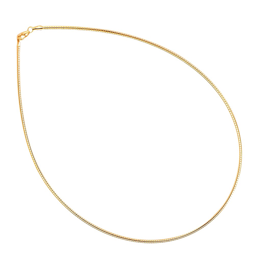 Collar Omega, plata chapada en oro rosa, 2 mm x 42 cm | Marco Schreier