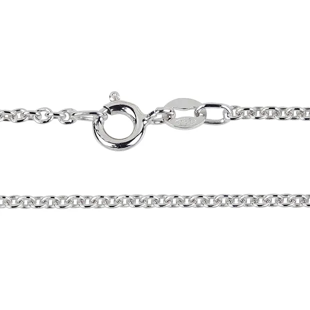 Cadena de ancla, plata rodinada, platinado, 2,0 mm x 45 cm | Marco Schreier