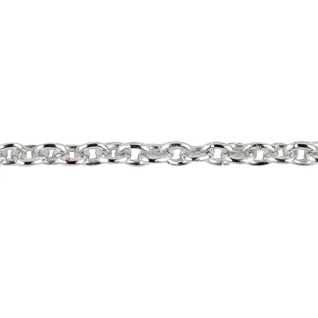 Curb Chain, silver rhodiniert, platinum plated, 1,5mm x 45cm | Marco Schreier