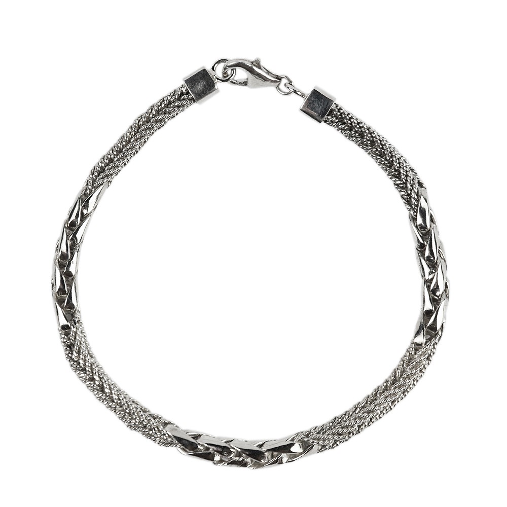 Pulsera cadena motivo 5, platinado | Marco Schreier