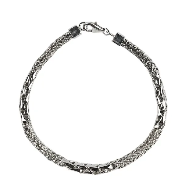 Pulsera cadena motivo 5, platinado | Marco Schreier