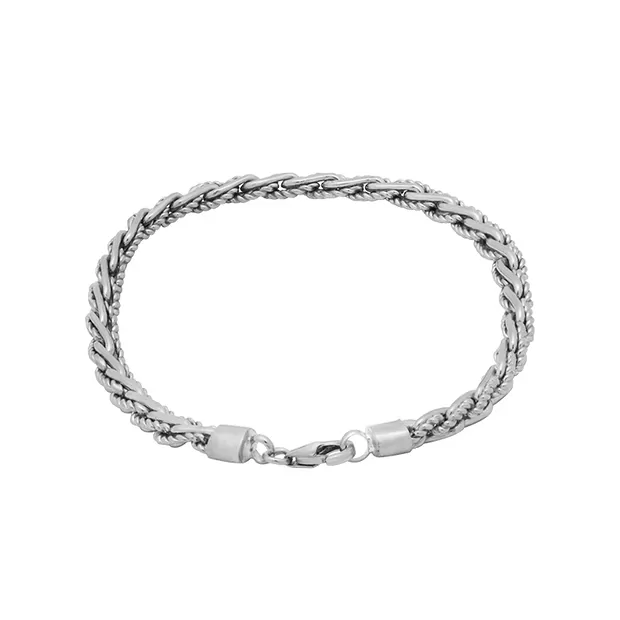 Bracciale a catena motivo 26, platinato | grossista gemme e pietre curative