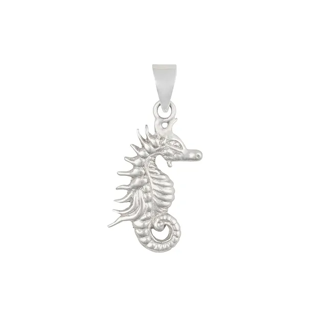 Anhänger Seepferdchen, 3,1cm, rhodiniert | GH Edelsteine, Heilsteine & Schmuck