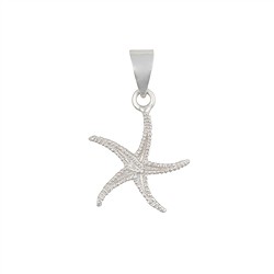 1223601031 Starfish Pendant, 2.3 cm, rhodiniert | wholesaler gems, healing stones & jewelry