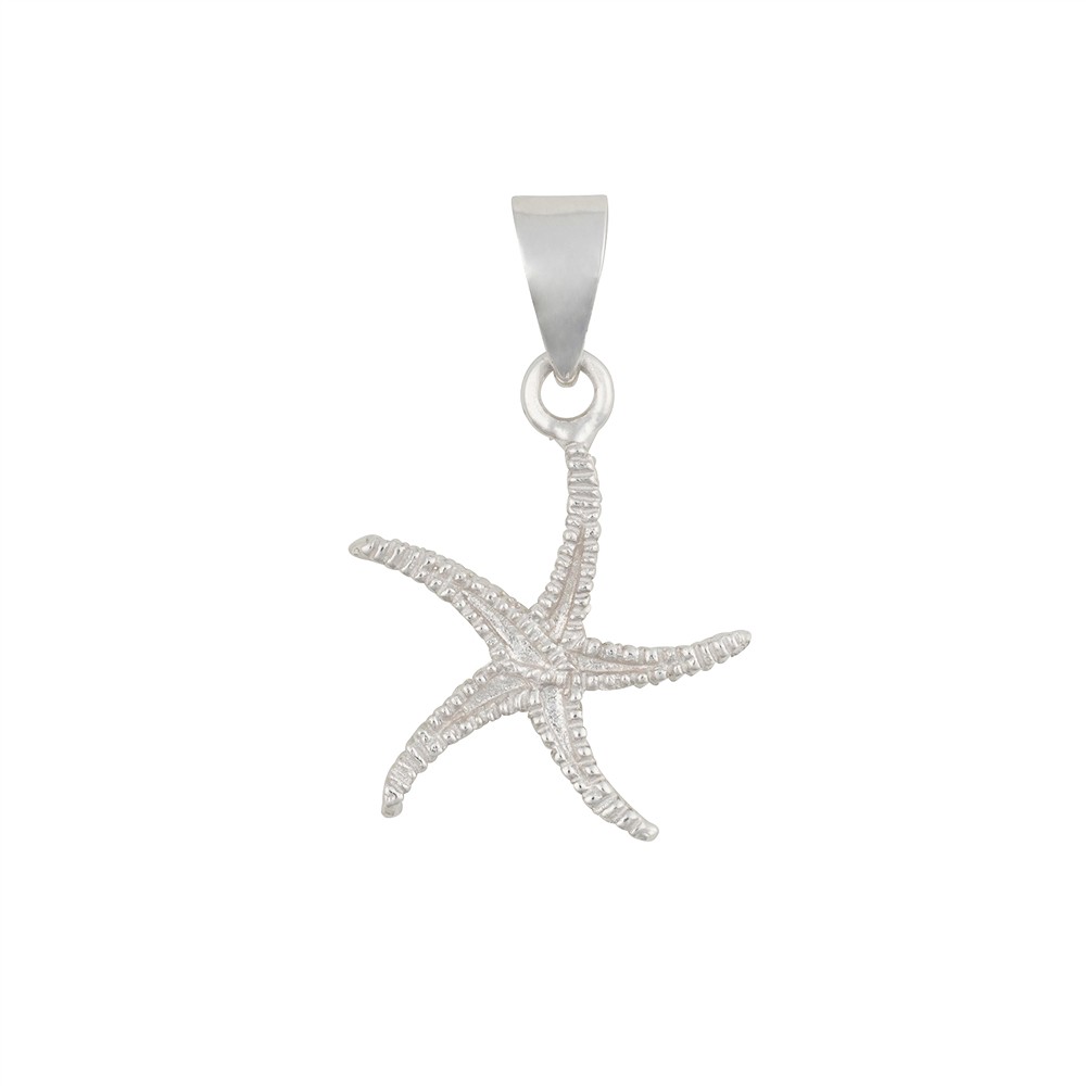 Starfish Pendant, 2.3 cm, rhodiniert | wholesaler gems, healing stones & jewelry