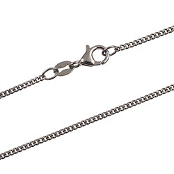 1224022145 Catena Panzer, argento, 2,1 mm x 45 cm, rivestita in rutenio | Marco Schreier