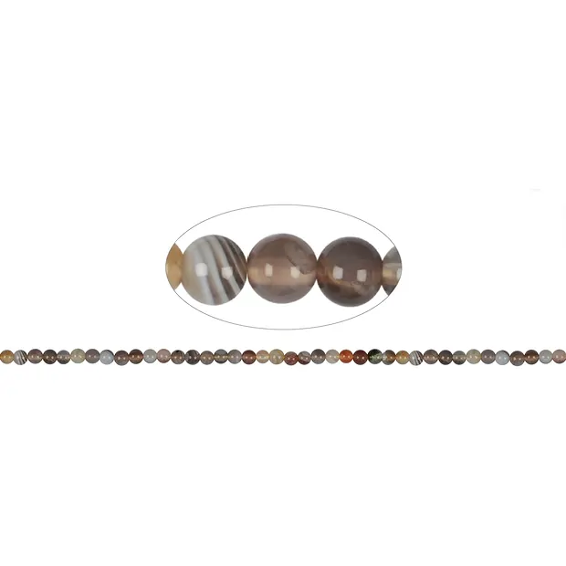 Rang de collier boules, Agate, 04mm (39cm) | Marco Schreier
