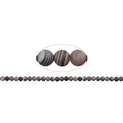 140010100510 String Beads, Agate (Botswana) matt, 06mm | wholesaler gems & healing stones