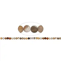 140010100516 Cuentas de piedras preciosas, Ágata (color natural), 06mm, mate (38cm) | Marco Schreier
