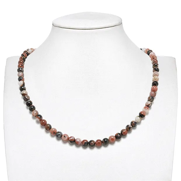 String Beads, Agate (red basalt agate), 06mm | wholesaler gems & healing stones