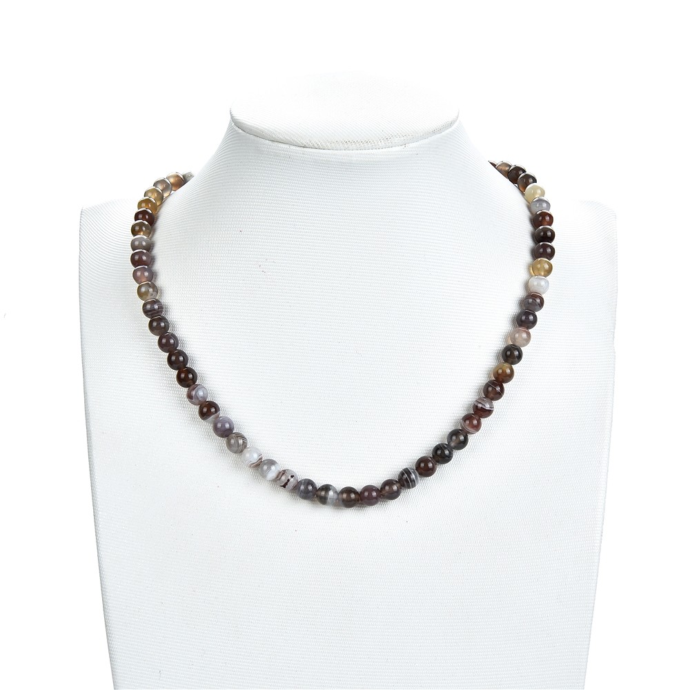 Rang de collier boules, Agate (Botswana), 06mm | Marco Schreier
