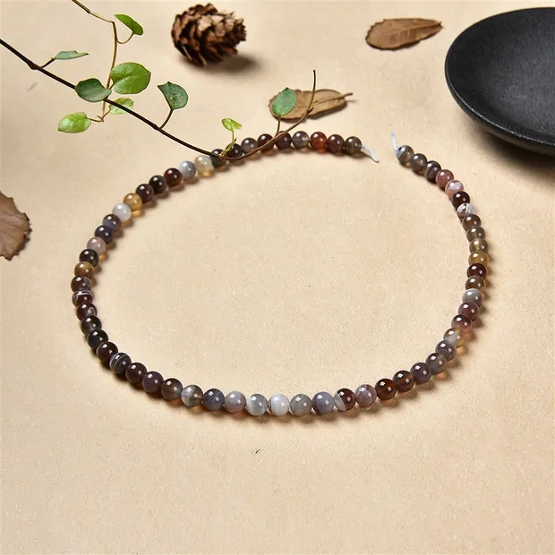 String Beads, Agate (Botswana), 06mm | wholesaler gems, healing stones & jewelry