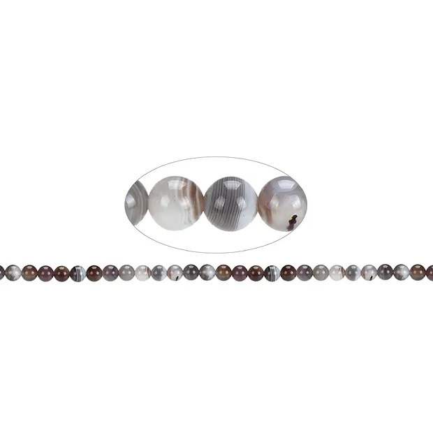 Rang de collier boules, Agate (Botswana), 06mm | Marco Schreier