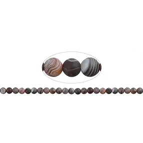 Rang de collier boules, Agate (Botswana) mat, 08mm | Marco Schreier