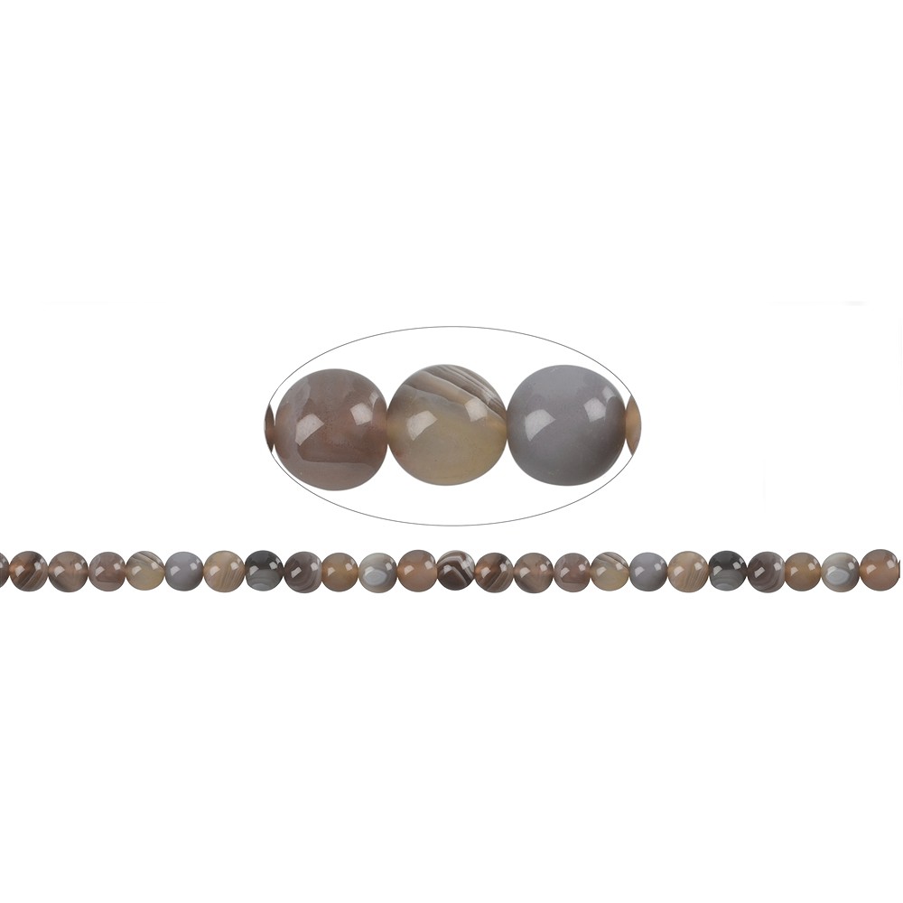 Strang Kugeln, Achat (Botswana), 08mm | Edelsteine, Heilsteine & Schmuck-Handel