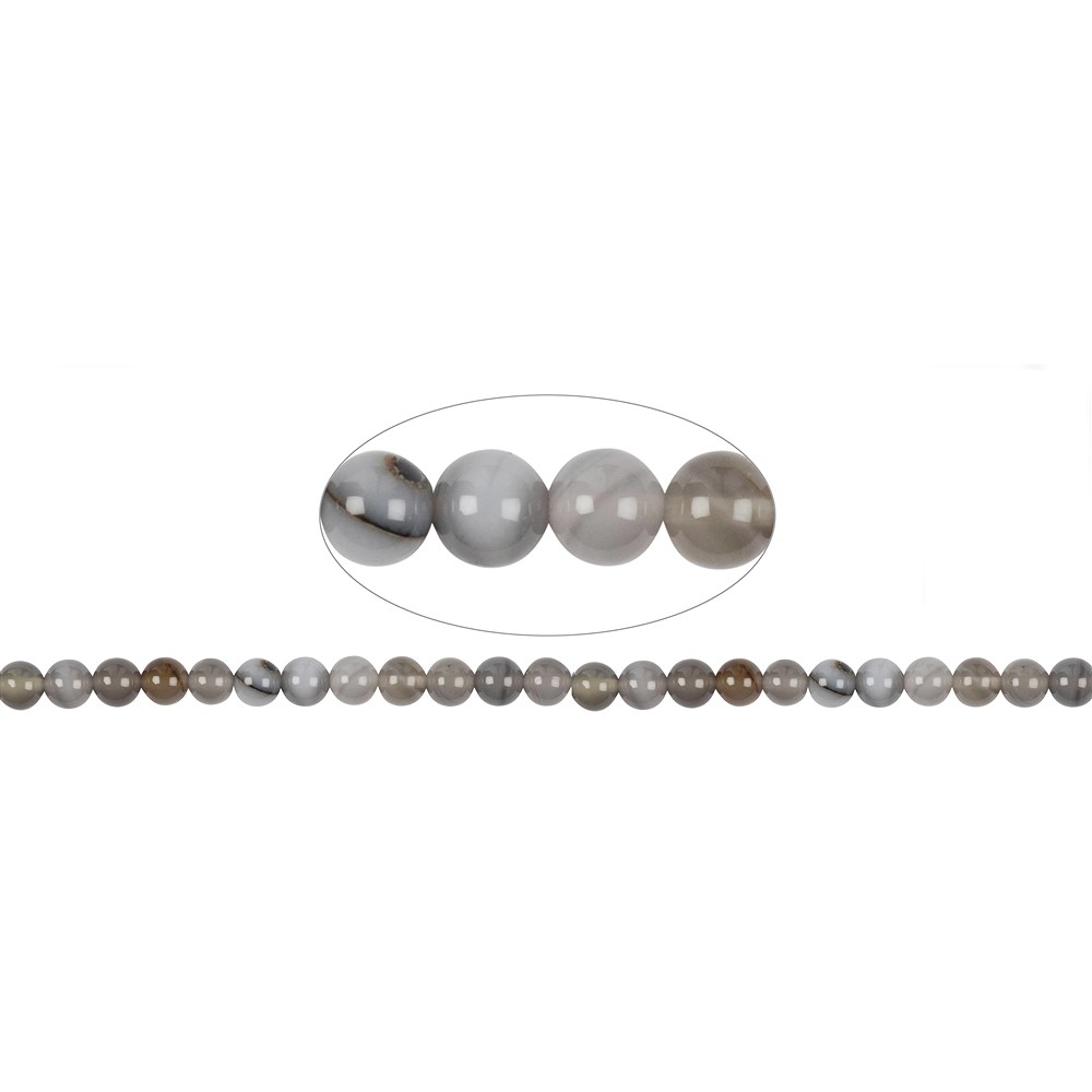 Filo di perline, Agata (trasparente), 08 mm | grossista gemme e pietre curative