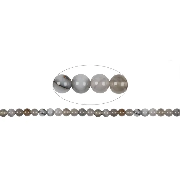String Beads, Agate (transparent), 08mm | wholesaler gems & healing stones