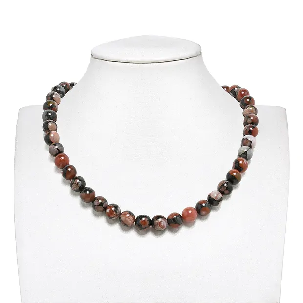 String Beads, Agate (red basalt agate), 10mm | wholesaler gems & healing stones