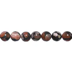 140010100921 String Beads, Agate (red basalt agate), 10mm | wholesaler gems & healing stones