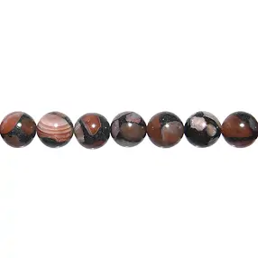 Strang Kugeln, Achat (roter Basaltachat), 10mm | Marco Schreier