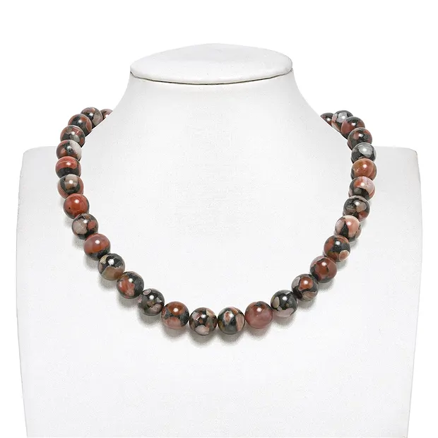 String Beads, Agate (red basalt agate), 12mm | wholesaler gems & healing stones