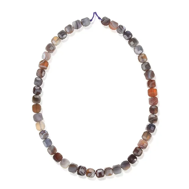 Strand cube, Agate (Botswana), 08 x 08 x 08mm, faceted | Marco Schreier