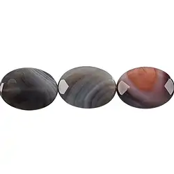 140010303620 Lense strand, Agate (Botswana), faceted, 25mm | wholesaler gems & healing stones
