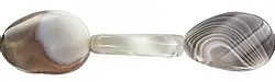 140010303720 Lense strand, Agate (Botswana), slightly twisted, 30 x 22mm | Marco Schreier
