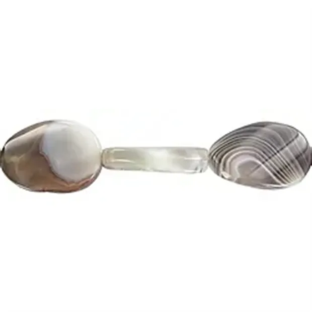 Strang Linse, Achat (Botswana), leicht gedreht, 30 x 22mm | Marco Schreier