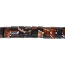 140010409520 Strand of rollers, Agate (dyed), 06-08 x 14mm (38cm) | Marco Schreier