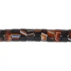 140010409520 Strand of rollers, Agate (dyed), 06-08 x 14mm (38cm) | Marco Schreier