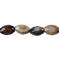 140011409320 Rang de colliers, Agate, facettes, 15 x 10mm | Marco Schreier
