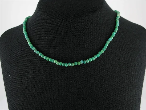 Rang de collier boules, Amazonite (foncée), 04mm | Marco Schreier