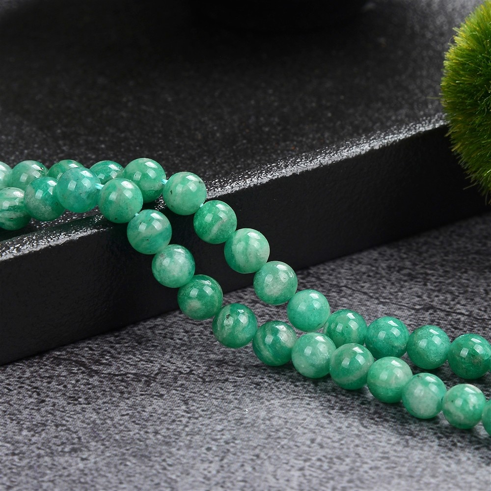 Strang Kugeln, Amazonit (dunkel), 05mm | Edelsteine, Heilsteine & Schmuck-Handel