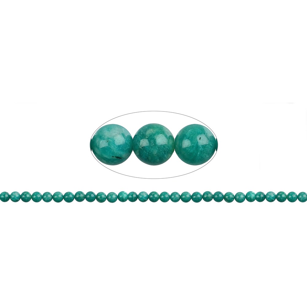 Rang de collier boules, Amazonite (foncée), 06mm | Marco Schreier