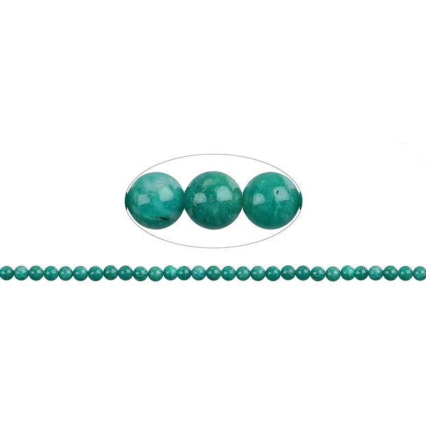 Strang Kugeln, Amazonit (dunkel), 06mm | Edelsteine, Heilsteine & Schmuck-Handel