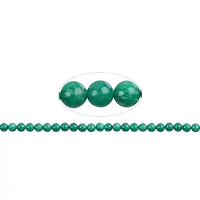 String Beads, Amazonite (dark), 07 - 07.5mm | wholesaler gems & healing stones