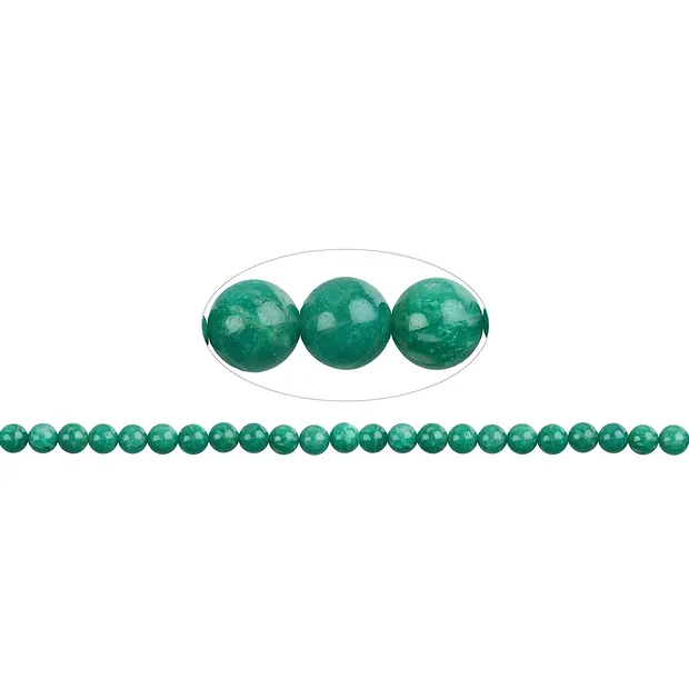 Rang de collier boules, Amazonite (foncée), 07 - 07,5mm | Marco Schreier