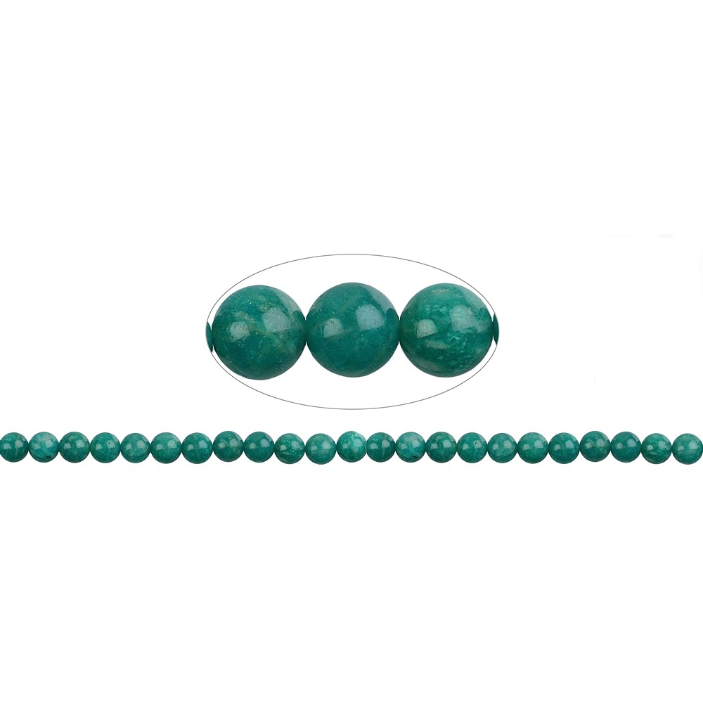 String Beads, Amazonite (dark) A, 08mm | Schreier gems, healing stones & jewelry