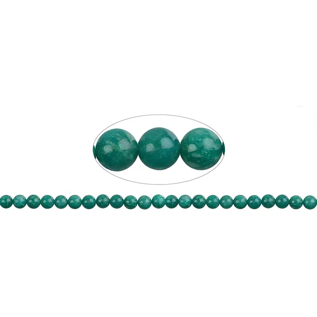 Rang de collier boules, Amazonite (foncé) A, 08mm | Marco Schreier